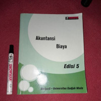 Image of AKUNTANSI BIAYA EDISI 5